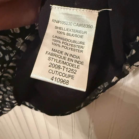 Joie Y2K Nayeka Caviar Silk Beaded Black and Silver Small Blouse - Picture 5 of 6